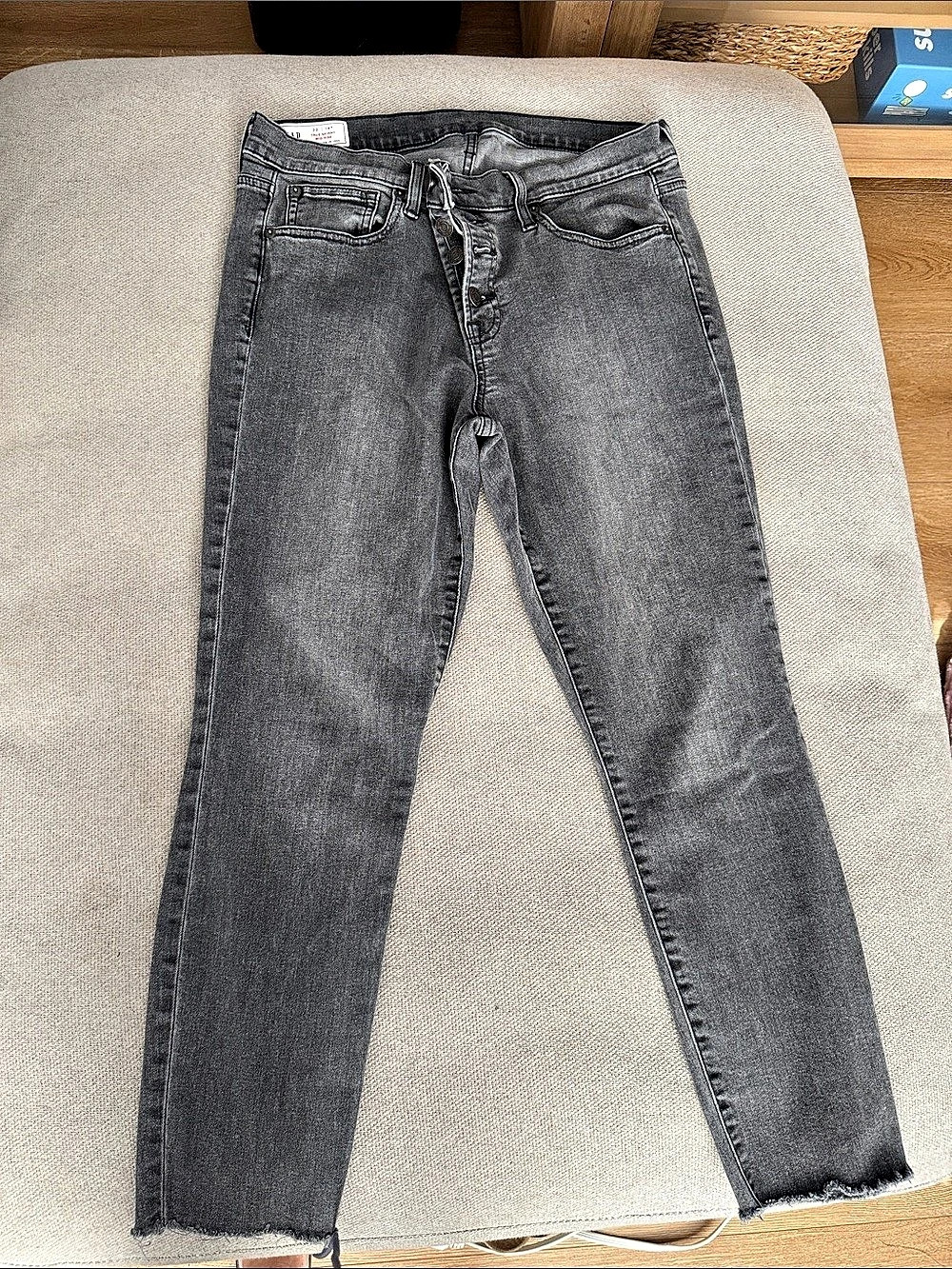 Gap True Skinny Mid Rise Jeans Gray Waist 32 Size 14R